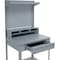 Global Industrial 34-1/2W x 30D x 38H Shop Desk with Pigeonhole Riser, Pegboard, Top Shelf, Flat Surface, Gray 319416GY - alternate 3